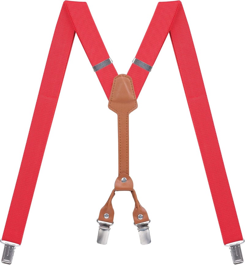 Action Ward Store Women's Suspenders - 1" Width - Y Back 4 Clip Skinny Ladies Suspenders - Image 1